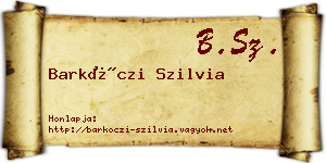 Barkóczi Szilvia névjegykártya