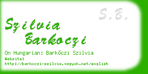 szilvia barkoczi business card